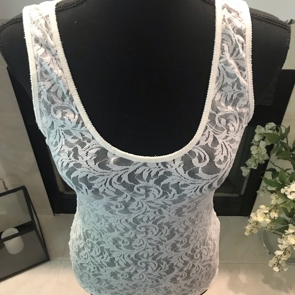 Calvin Klein Sheer Lace Small Top - Picture 2 of 7